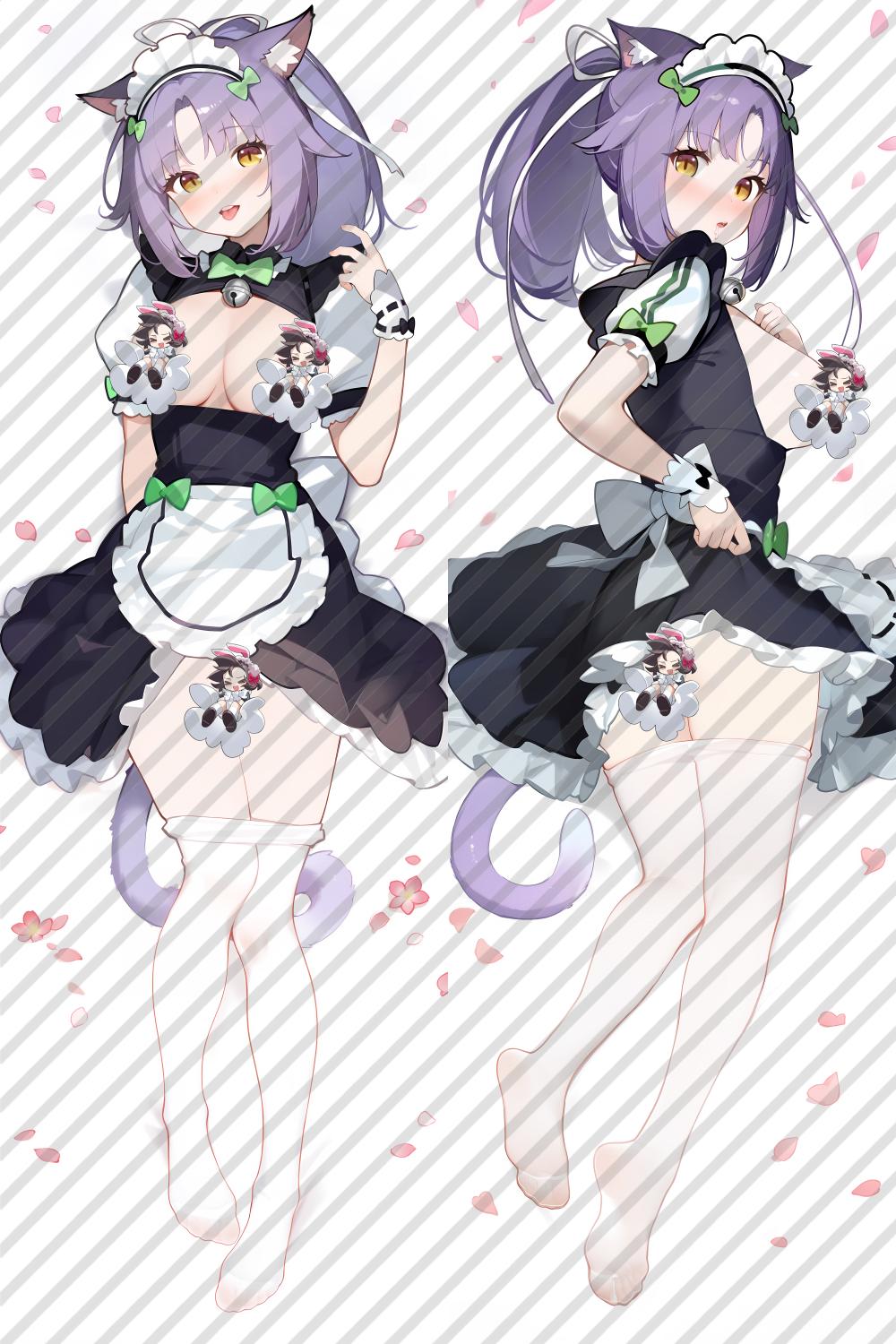 Nekopara Cinnamon with Double Sides Zipper to make love Anime Dakimakura Pillow Case image 0