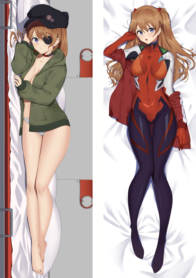 Neon Genesis Evangelion Asuka Langley Soryu Dakimakura Body Pillow Cover image 0