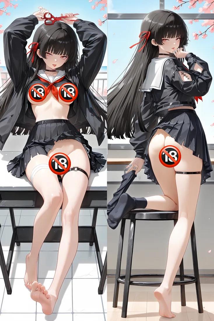Wuthering Waves Chisa Anime Dakimakura Naked Body Pillow Cover image 0