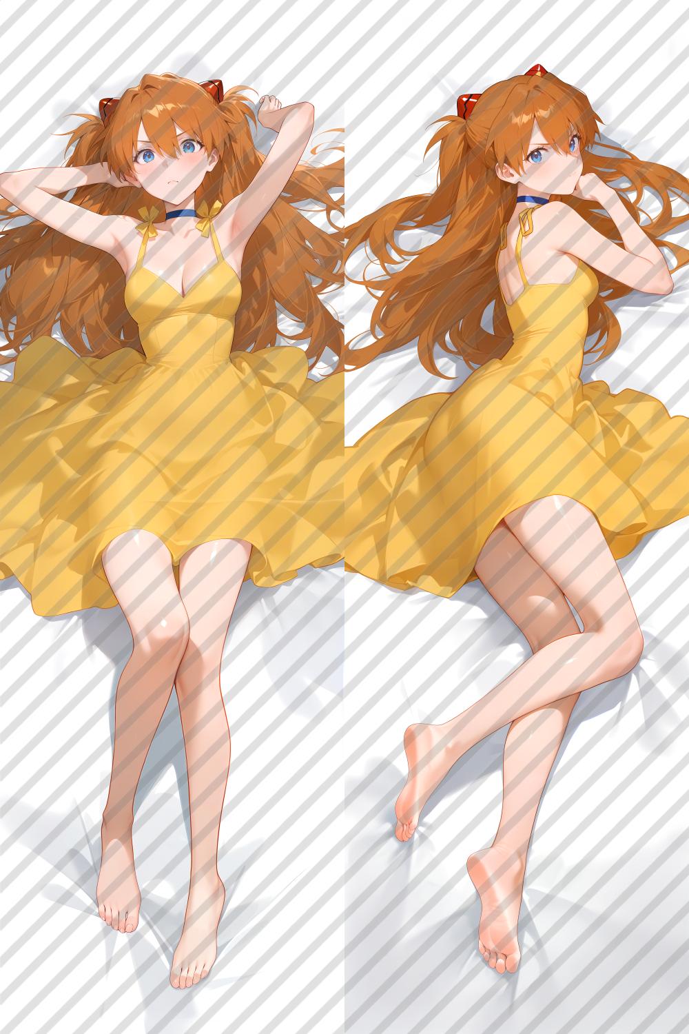 Neon Genesis Evangelion Soryu Asuka Langley Anime Dakimakura Body Pillow Cover image 0
