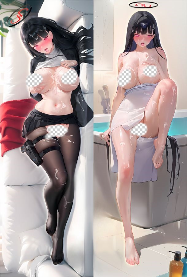 Blue Archive Tsukatsuki Rio with Double Sides Zipper to make love Anime Dakimakura Pillow Case image 0