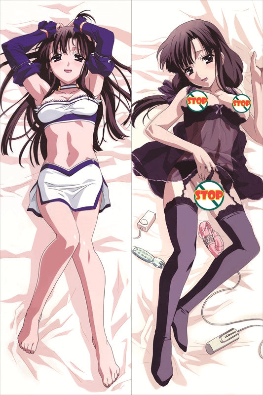 School Days Kotonoha Katsura + Sekai Saionji Anime Dakimakura Pillow Cover image 0