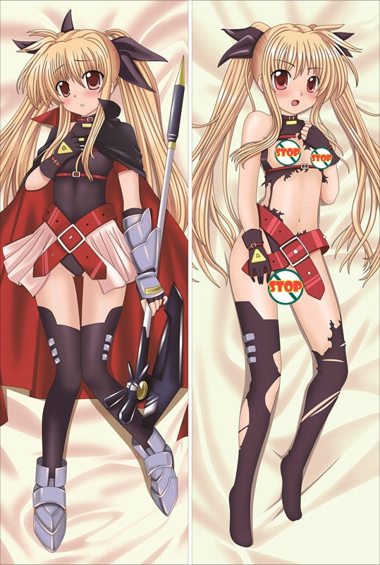 Magical Girl Lyrical Nanoha Fate Testarossa Anime Dakimakura Pillow Cover image 0