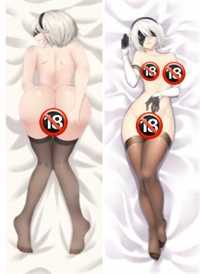 NieR:Automata YoRHa 2B with Double Sides Zipper To Make Love Anime Dakimakura Pillow Case image 0