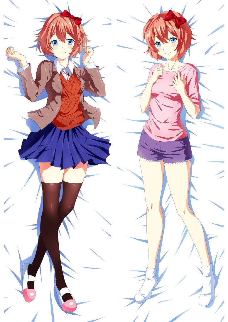 Doki Doki Literature Club! DDLC Sayori Anime Dakimakura Pillow Cover image 0