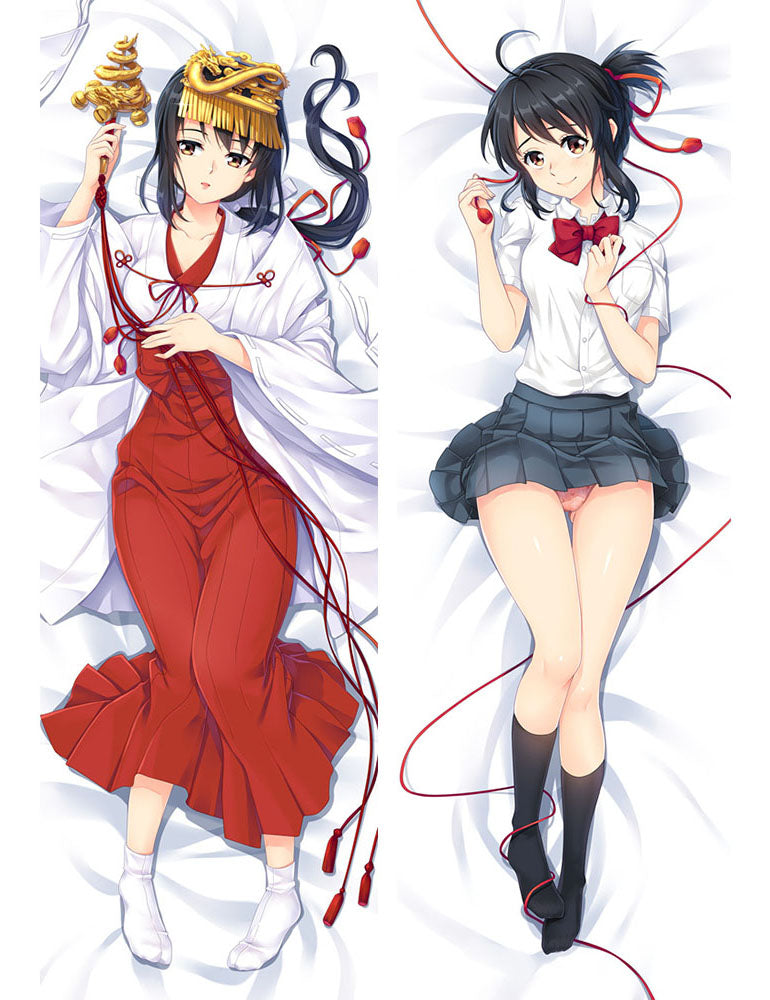New Dakimakura Cover Kimi no Na wa/Your Name Miyamizu Mitsuha Body Pillow Case image 0
