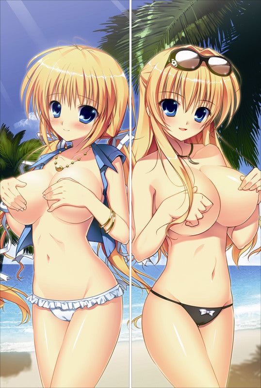 MIDSUMMER SNOW NIGHT Koromo Kazamatsuri + Mana Kazamatsuri Anime Dakimakura Japanese Pillow Cover image 0