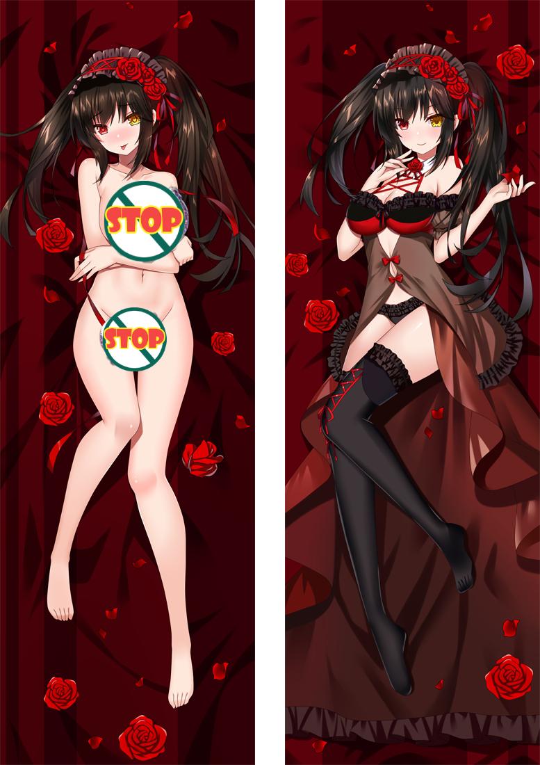 Date A Live Tokisaki Kurumi Anime Naked Dakimakura Pillow Cover image 0