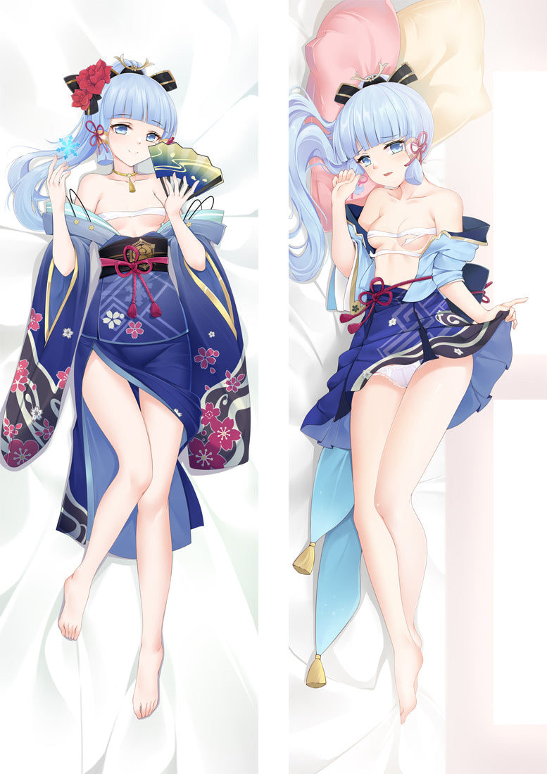 Genshin Impact Kamisato Ayaka Anime Dakimakura Body Pillow Cover image 0