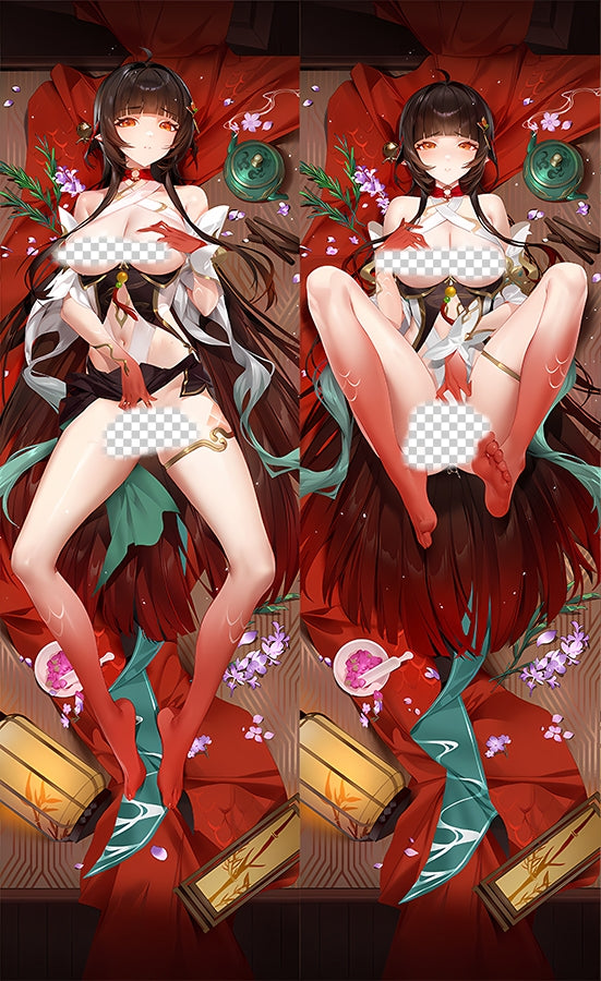 Honkai: Star Rail Lingsha Anime Dakimakura Naked Body Pillow Cover image 0