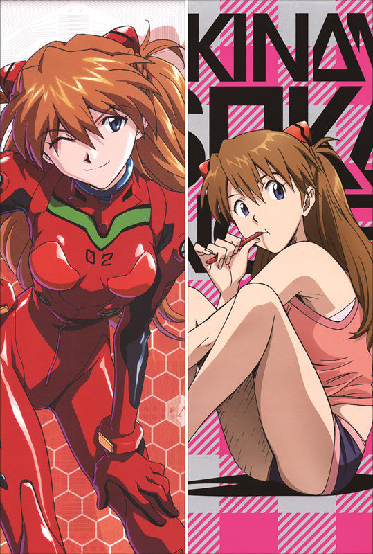 EVA Neon Genesis Evangelion Asuka Langley Soryu Anime Dakimakura Waifu Pillow Case image 0
