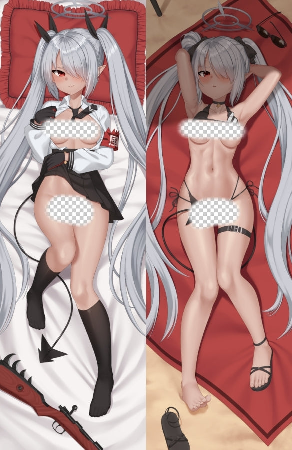 Blue Archive Shiromi Iori with Double Sides Zipper to make love Anime Dakimakura Pillow Case image 0