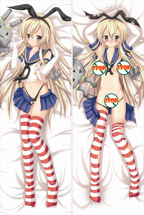 Kantai Collection Destroyer Shimakaze Anime Dakimakura Body Pillow Cover image 0