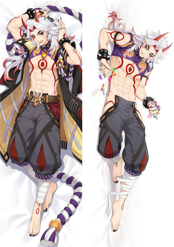 Genshin Impact Arataki Itto Anime Dakimakura Body Pillow Cover image 0