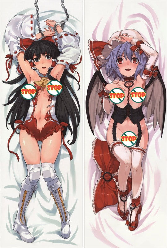 TouHou Project Reimu Hakurei &amp; Remilia Scarle Anime Dakimakura Body Pillow Cover image 0