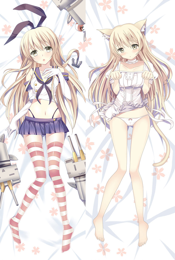 Kantai Collection Shimakaze Anime Dakimakura Pillow Cover image 0