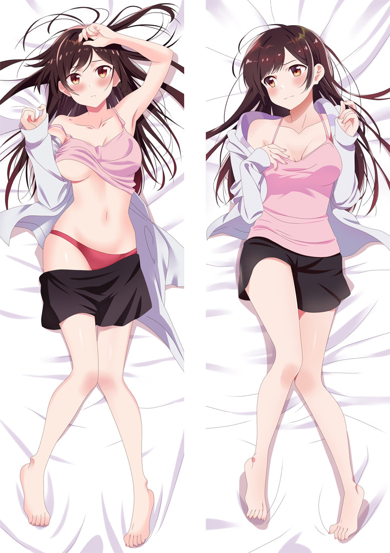 Kanojo, Okarishimasu Ichinose Chizuru &amp; Mizuhara Chizuru Anime Dakimakura Body Pillow Cover image 0