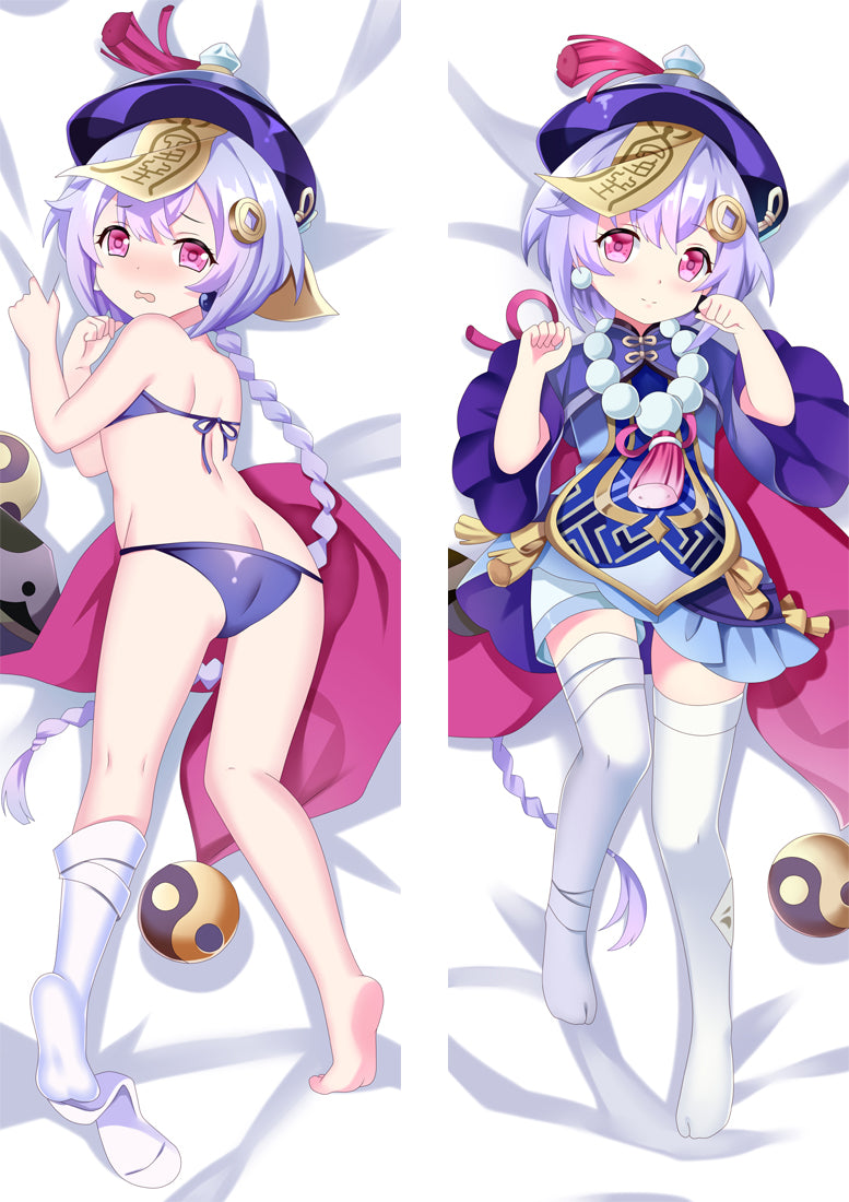 Genshin Impact QiQi Anime Dakimakura Body Pillow Cover image 0