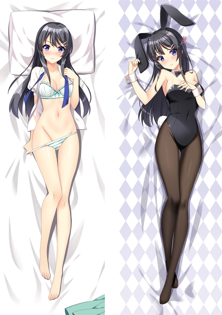 Rascal Does Not Dream of Bunny Girl Senpai Anime Dakimakura Body Pillow Cover image 0