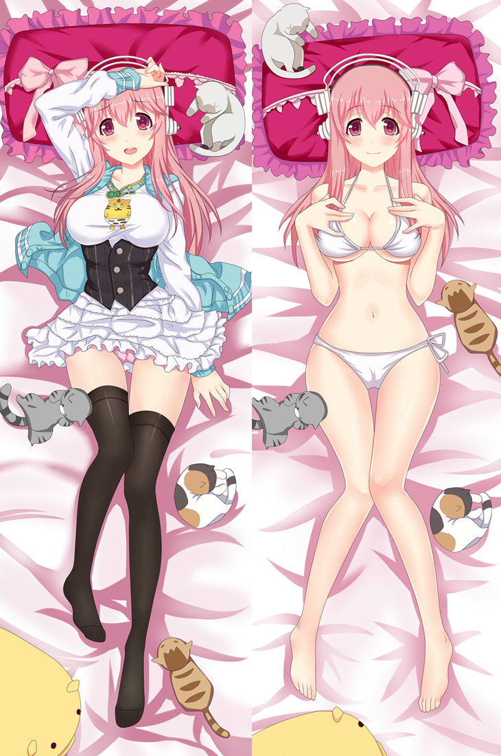 Super Sonico Anime Dakimakura Pillow Cover image 0