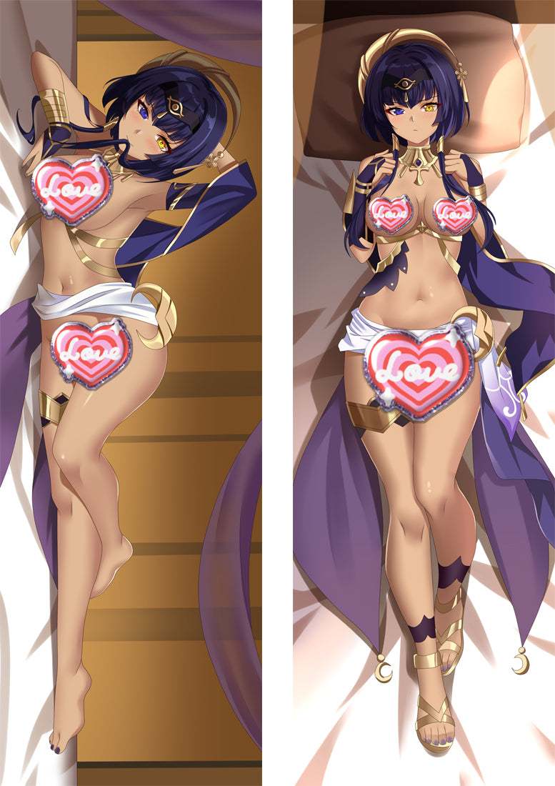 Genshin Impact Candace with Double Sides Zipper to make love Anime Dakimakura Pillow Case image 0