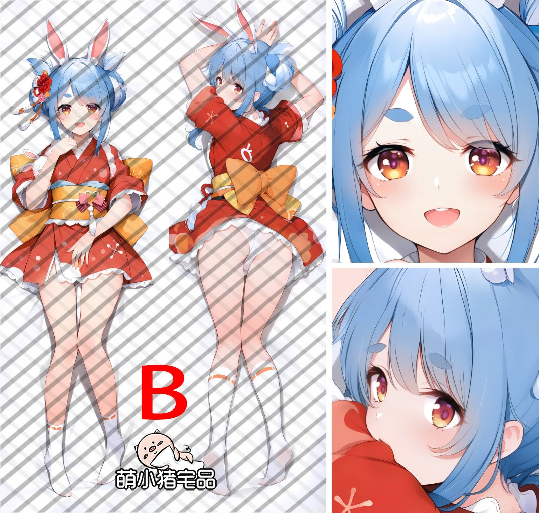 Virtual YouTuber Usada Pekora Anime Dakimakura Girl Pillow Cover image 0