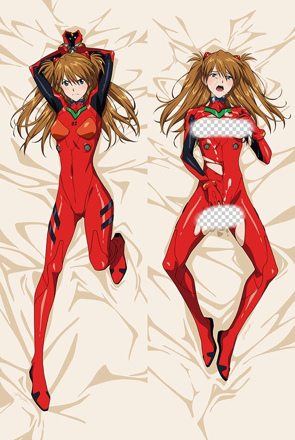 Neon Genesis Evangelion Asuka Langley Soryu Anime Dakimakura Body Pillow Cover image 0