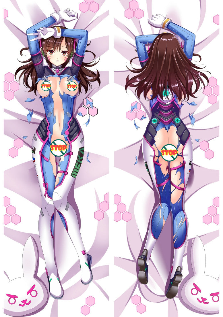 Overwatch D.Va Anime Dakimakura Pillow Cover image 0