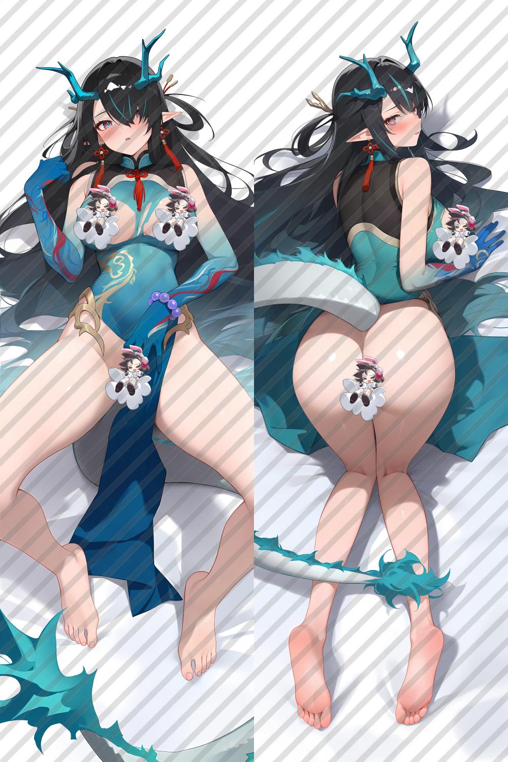Arknights Dusk with Double Sides Zipper to make love Anime Dakimakura Pillow Case image 0