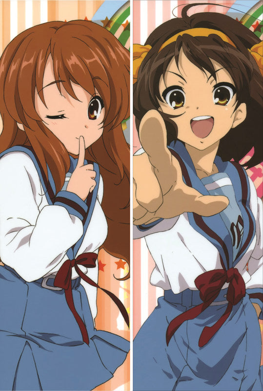 Haruhi Suzumiya Anime Dakimakura Waifu Pillow Case image 0
