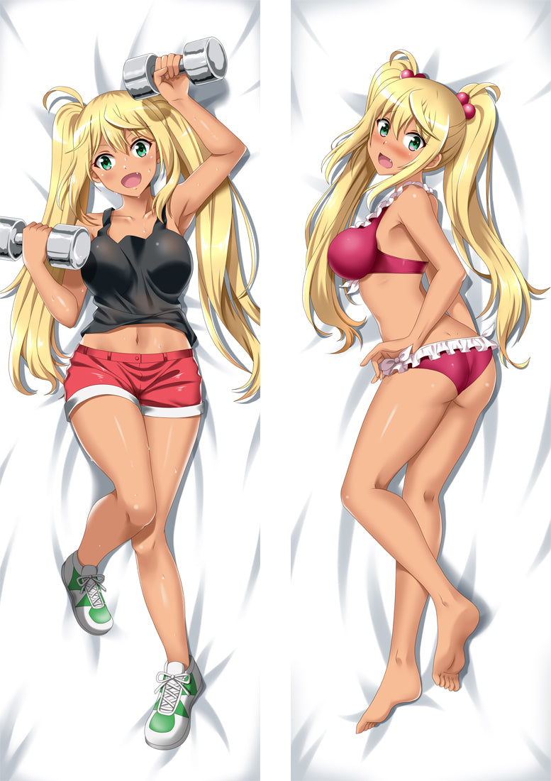 How Heavy Are the Dumbbells You Lift? Sakura Hibiki Anime Dakimakura Pillow Cover image 0