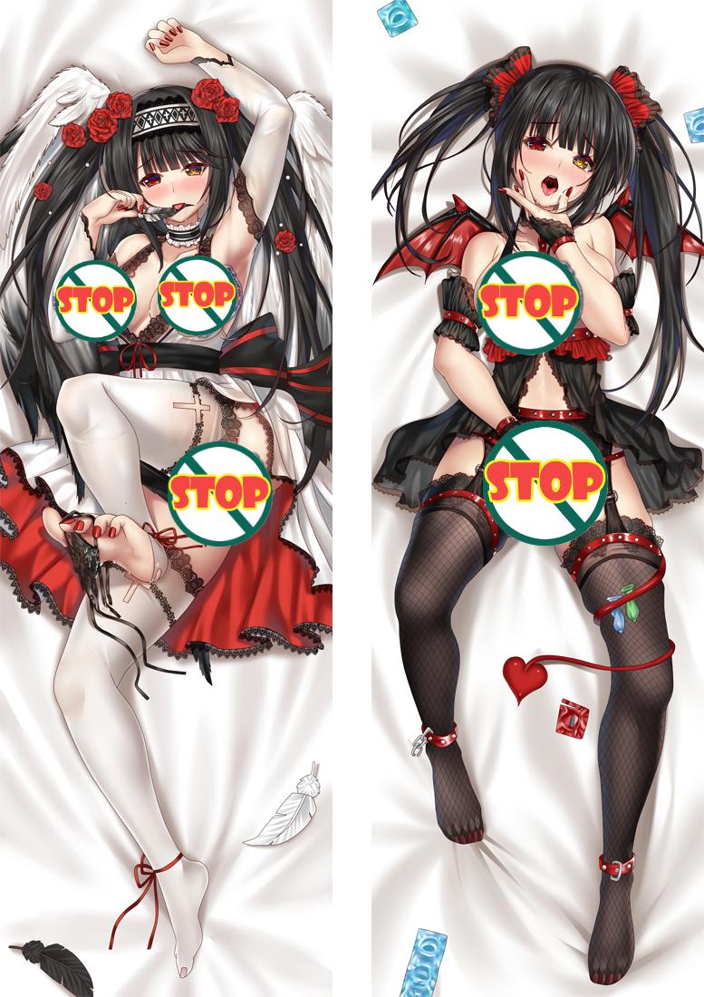 Tokisaki Kurumi Date A Live Anime Naked Dakimakura Sexy Body Pillow Cover image 0