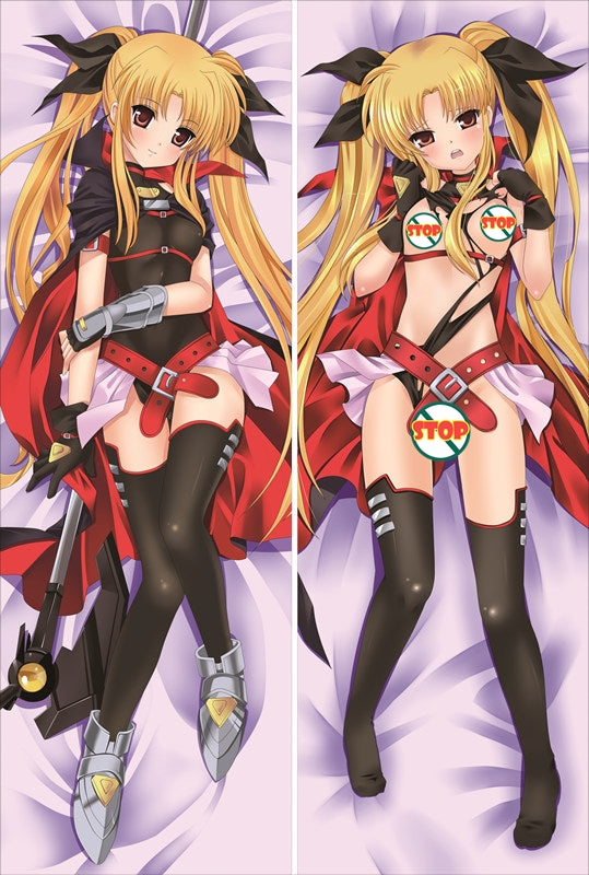 Magical Girl Lyrical Nanoha Fate Testarossa Anime Dakimakura Pillow Cover image 0