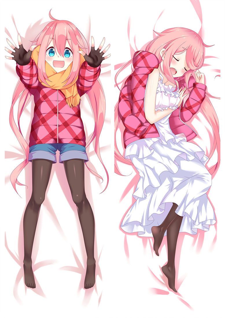 Laid-Back Camp Nadeshiko Kagamihara Anime Dakimakura Pillow Cover image 0