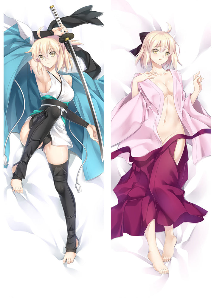 Fate/Grand Order Okita SÅji Saber Anime Dakimakura Pillow Cover image 0