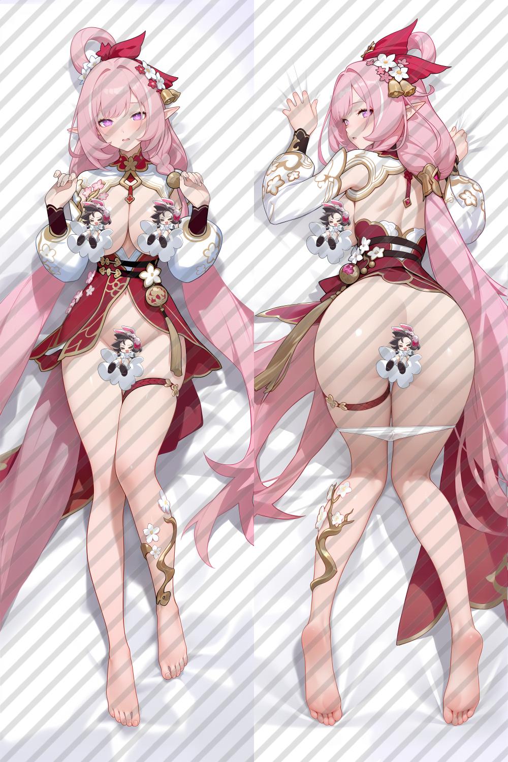 Honkai Impact 3rd Elysia with Double Sides Zipper to make love Anime Dakimakura Pillow Case image 0