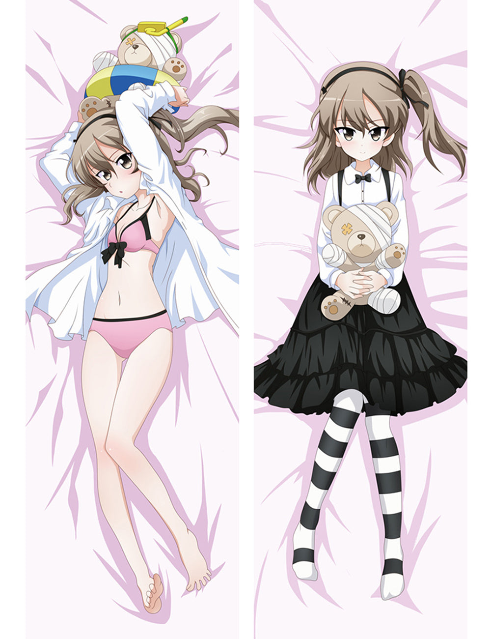 Girls und Panzer Shimada Arisu Anime Dakimakura Pillow Cover image 0
