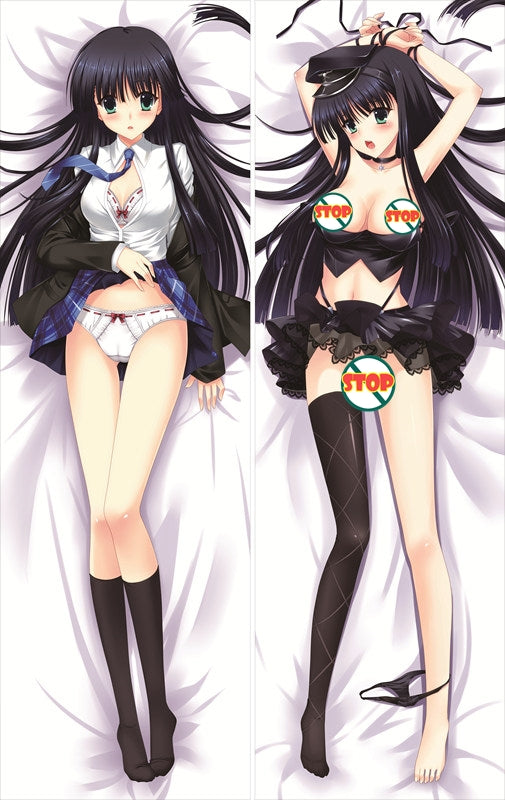 White Album 2 Kazusa Touma with Double Sides Zipper to make love Anime Dakimakura Pillow Case image 0