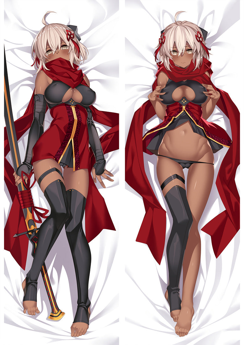Fate Grand Order FGO Okita SÅji Anime Dakimakura Pillow Cover image 0