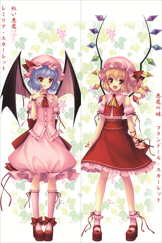 TouHou Project Flandre Scarlet &amp; Remilia Scarle Anime Dakimakura Body Pillow Cover image 0