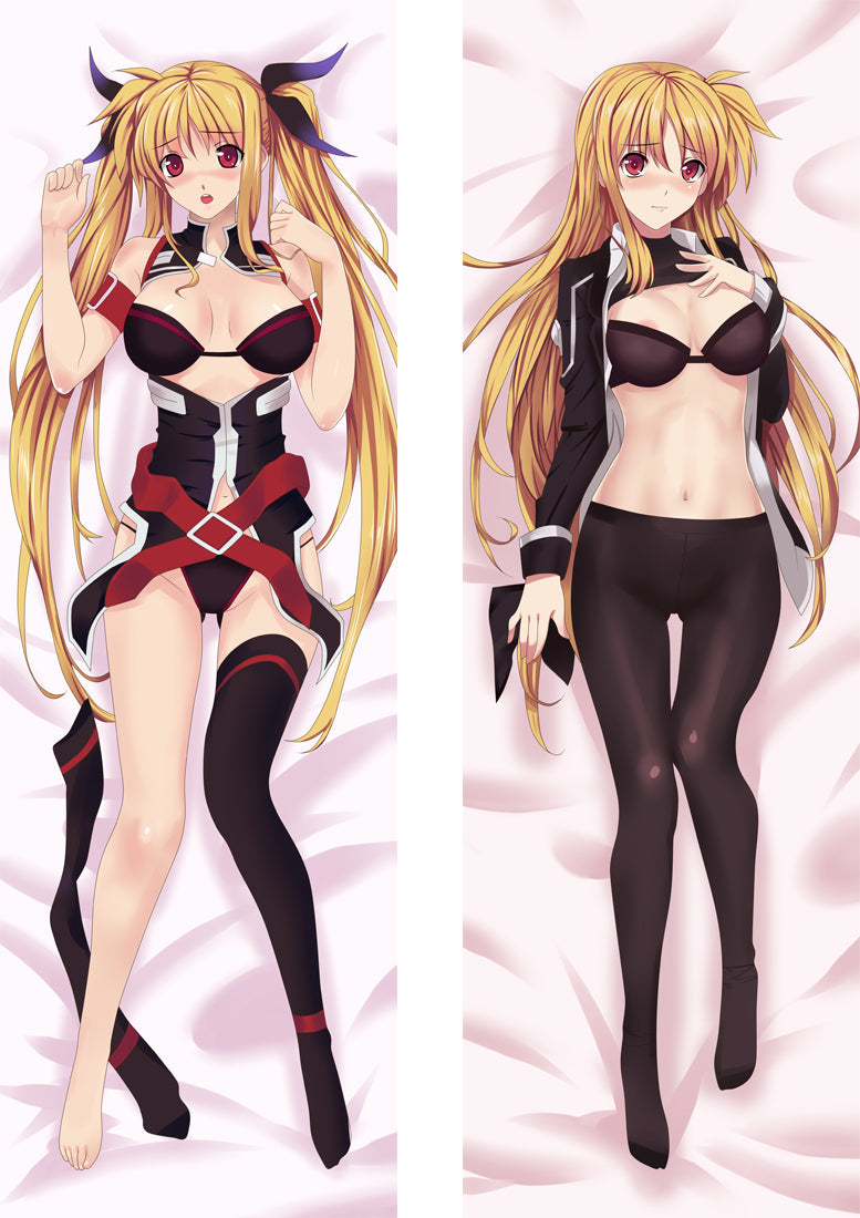 Magical Girl Lyrical Nanoha Fate Testarossa Harlaown Anime Dakimakura Pillow Cover image 0