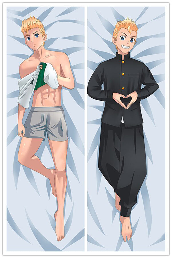 Tokyo Revengers Takemichi Hanagaki Anime Dakimakura Body Pillow Cover image 0
