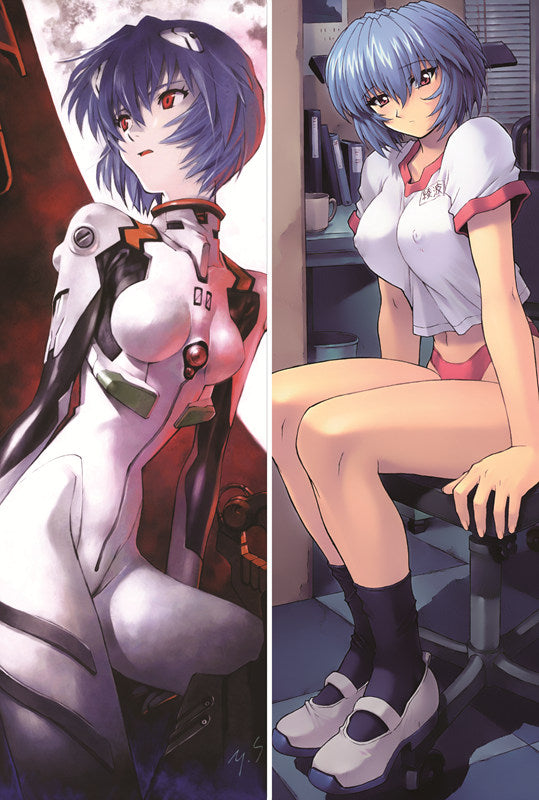 Neon Genesis Evangelion Rei Ayanami Anime Dakimakura Waifu Pillow Case image 0