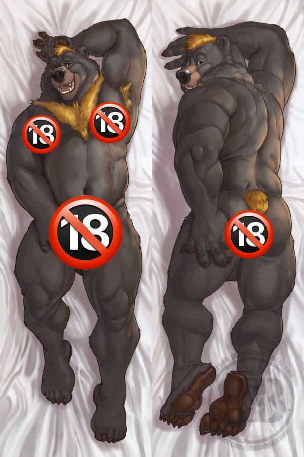 Orcs Bear Anime Dakimakura Naked Body Pillow Cover image 0