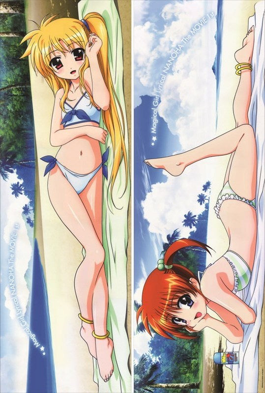 Magical Girl Lyrical Nanoha Fate Testarossa Anime Dakimakura Pillow Cover image 0