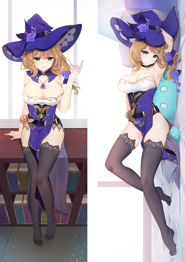 Genshin Impact Lisa Anime Dakimakura Body Pillow Cover image 0