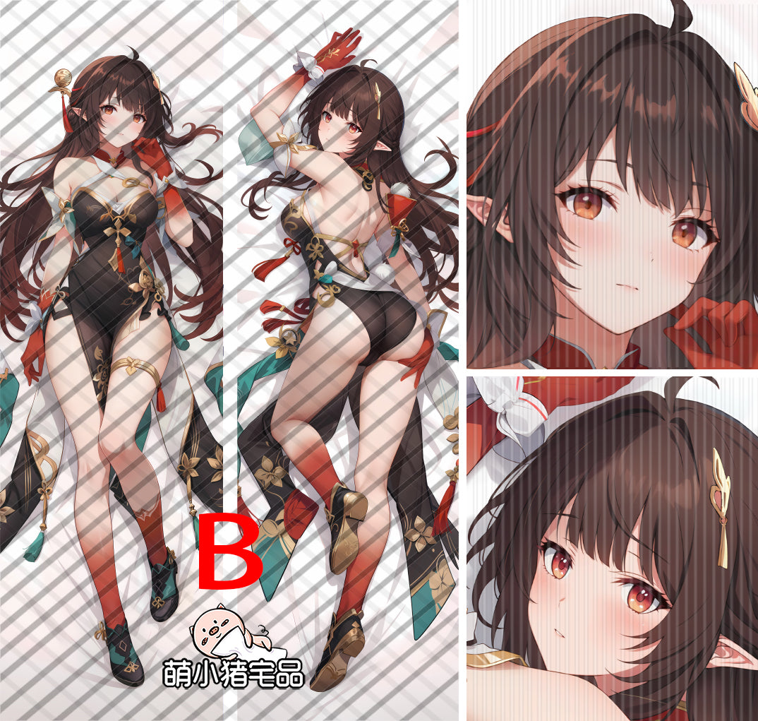 Honkai: Star Rail Lingsha Anime Dakimakura Pillow Cover image 0