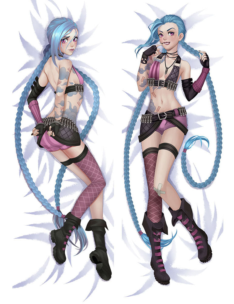 League of Legends LOL Jinx Anime Dakimakura Pillow Cover image 0