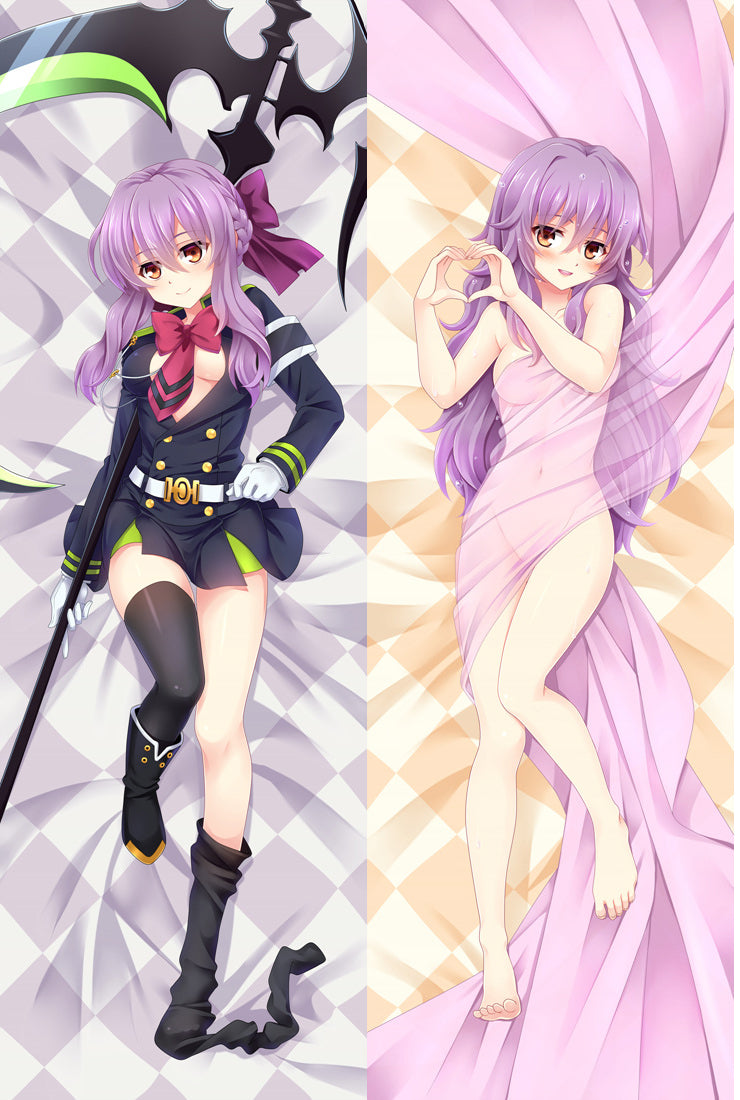 Seraph of the End Shinoa Hiragi Anime Dakimakura Pillow Case image 0