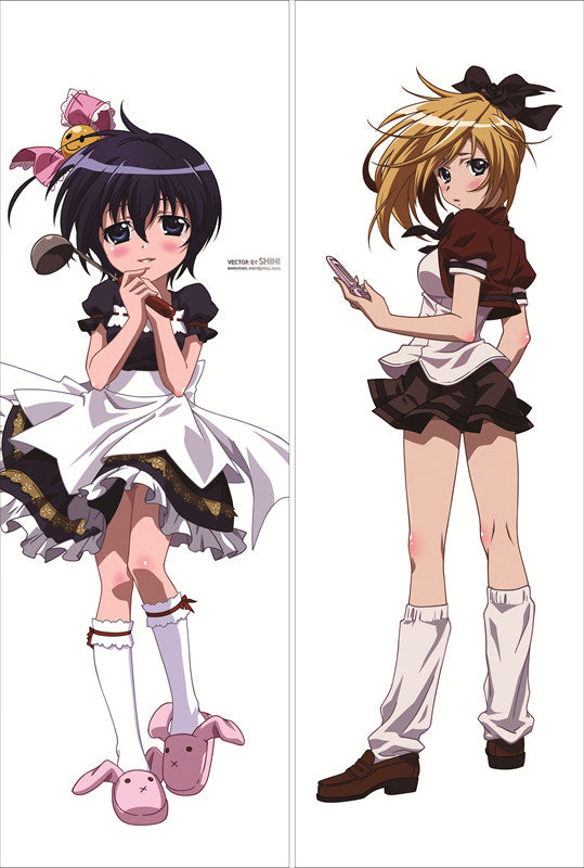 Samurai Harem: Asu no Yoichi Ayame Ikaruga + Kagome Ikaruga Anime Dakimakura Body Pillow Cover image 0